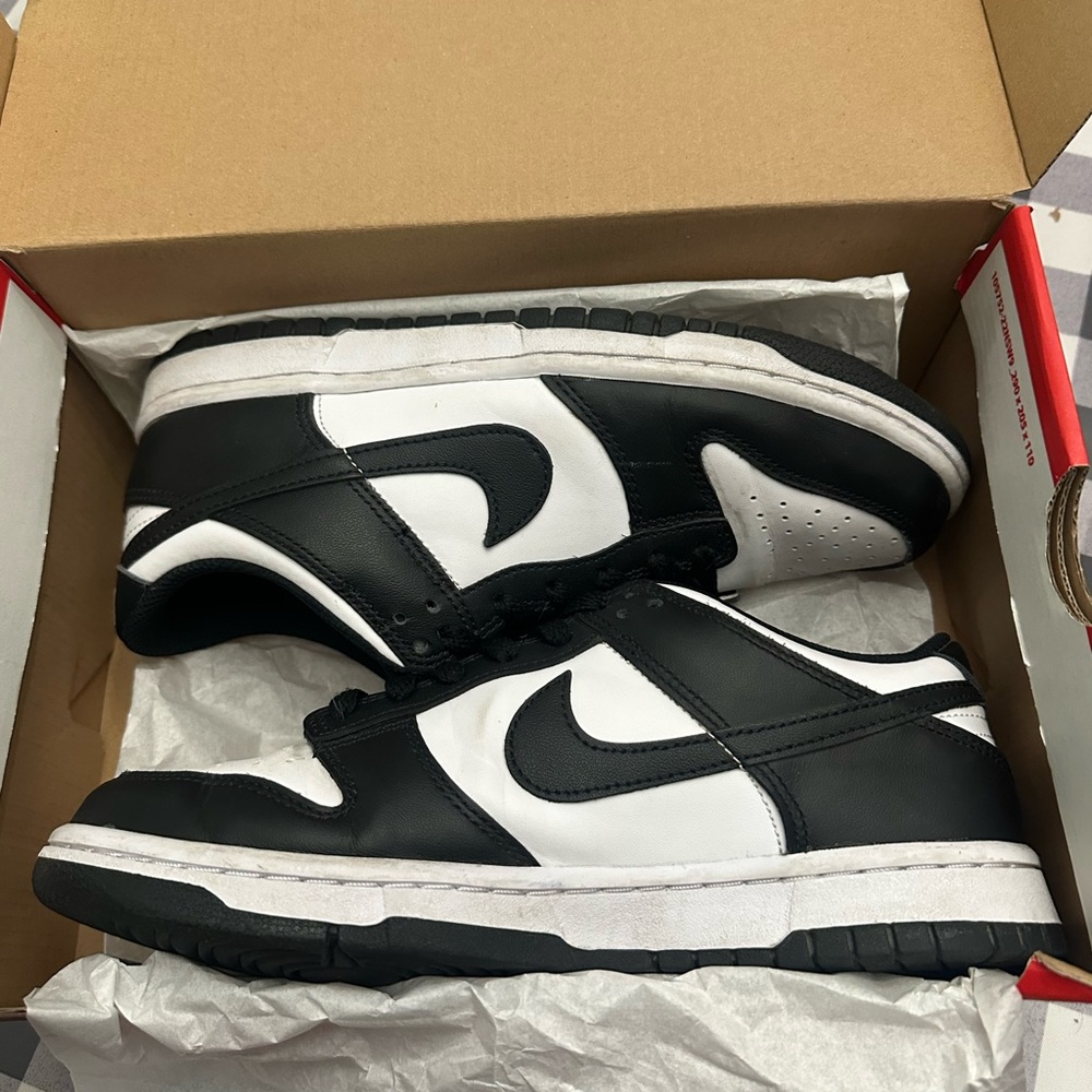 Nike Black and White Dunk Sneakers Classic Design